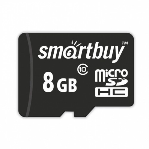 Карта памяти Micro SDHC 8Gb Smartbuy Class 10 + адаптер SD (SB8GBSDCL10-01)