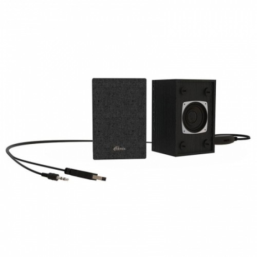 Колонки Ritmix SP-2054w, 6 Вт, MDF, питание от USB, черный/серый