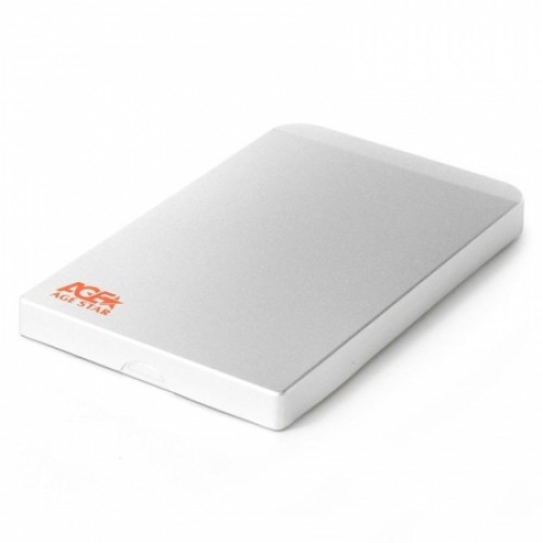Внешний контейнер для 2.5 HDD S-ATA AgeStar SUB2O1, алюминиевый, серебристый, USB 2.0"