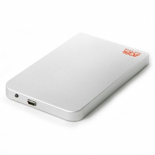 Внешний контейнер для 2.5 HDD S-ATA AgeStar SUB2O1, алюминиевый, серебристый, USB 2.0"