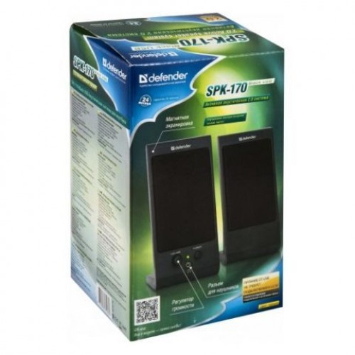 Колонки Defender SPK-170 Black USB (65165)