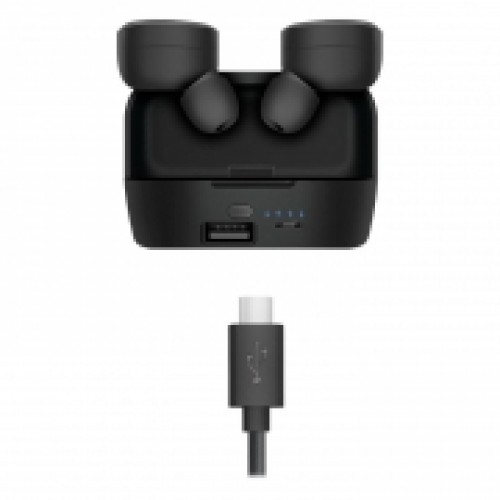 Гарнитура Bluetooth Defender Twins 639 TWS, вставная, зарядный кейс, чёрная (63639)