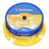 Диск DVD-R Verbatim 4,7 Gb 16x, Cake Box, 25шт (43522)