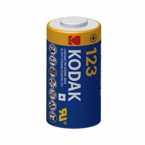 Батарейка CR 123 Kodak Max Lithium, 1 шт, блистер (K123LA)