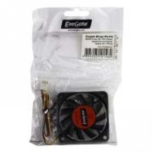 Вентилятор 60 x 60 x 10, 3 pin, 12V, втулка, кабель 30 см, Exegate (EX06010S3P)