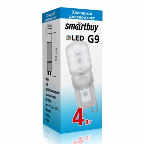 Светодиодная (LED) лампа Smartbuy G9 220V 4W/6400 (SBL-G9 04-64K)