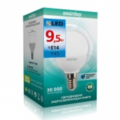 Светодиодная (LED) лампа Smartbuy P45 9.5W/6000/E14 (sbl-p45-9_5-60k-e14)