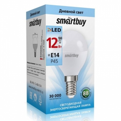 Светодиодная (LED) лампа Smartbuy P45 12W/4000/E14 (SBL-P45-12-40K-E14)
