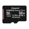 Карта памяти Micro SDHC 32Gb Kingston Class 10 Canvas Select + UHS-I U1 A1, 100 Мб/с (SDCS2/32GBSP)