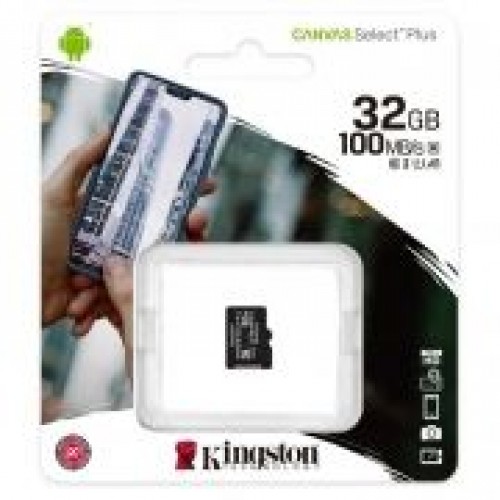 Карта памяти Micro SDHC 32Gb Kingston Class 10 Canvas Select + UHS-I U1 A1, 100 Мб/с (SDCS2/32GBSP)