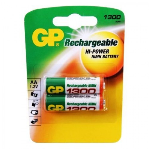 Аккумулятор AA GP HR6-2BL 1300мА/ч Ni-Mh, 2шт, блистер (130AAHC)
