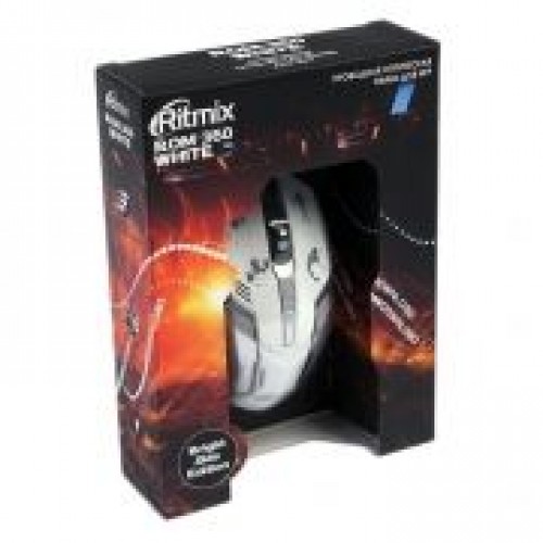 Мышь игровая Ritmix ROM-360 USB белая