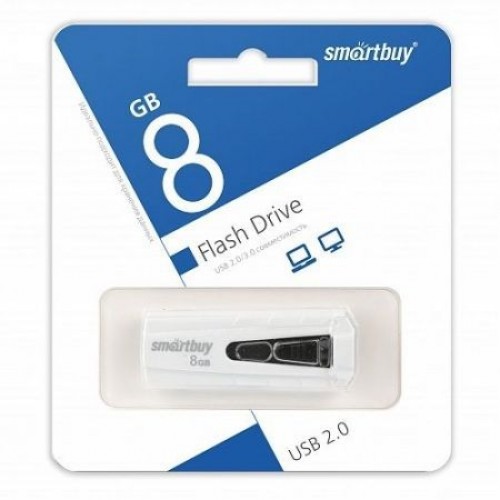 8Gb Smartbuy Iron White USB 2.0 (SB8GBIR-W)