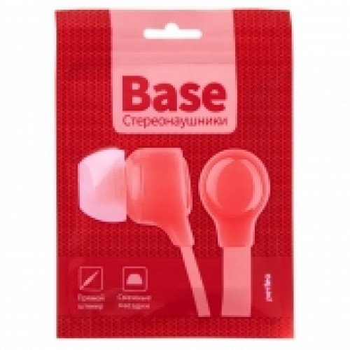 Наушники-вкладыши Perfeo BASE, красные (PF_B4209)