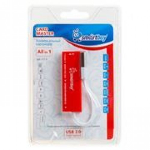 Карт-ридер внешний USB Smartbuy SBR-717-R Red