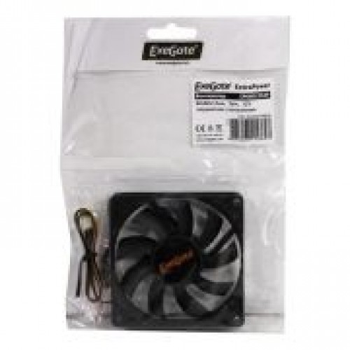Вентилятор 80 x 80 x 15, 3 pin, 12V, 2500 об/мин, втулка, кабель 30 см, Exegate (EP08015S3P)