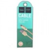 Кабель USB 2.0 Am=>micro B - 1.0 м, тканевая оплетка, золотистый, Hoco X2 Rapid Charging