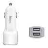 Зарядное автомобильное устройство Hoco Z23 2.4A 2xUSB, белое