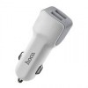 Зарядное автомобильное устройство Hoco Z23 2.4A 2xUSB, белое