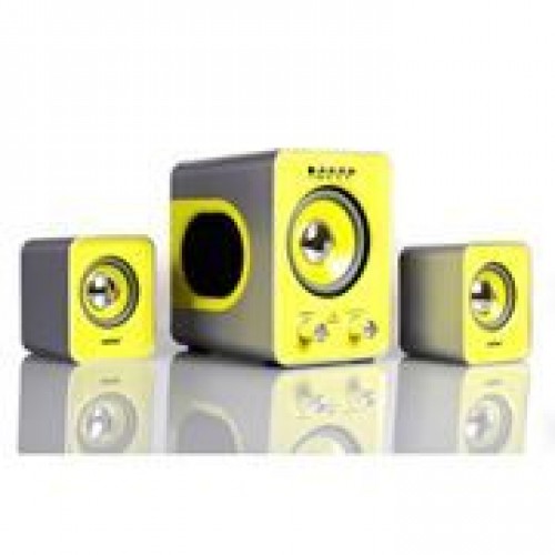 Колонки 2.1 Smartbuy BUZZ с MP3 плеером, черно-желтые (SBA-2610)