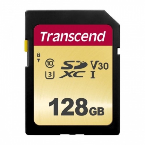 Карта памяти SDXC 128Gb Transcend 500S Class 10 U3 V30 (TS128GSDC500S)