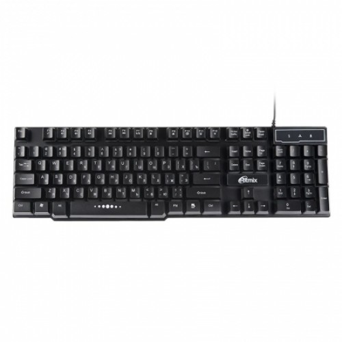Клавиатура игровая Ritmix RKB-200, многоцветная подсветка, черная