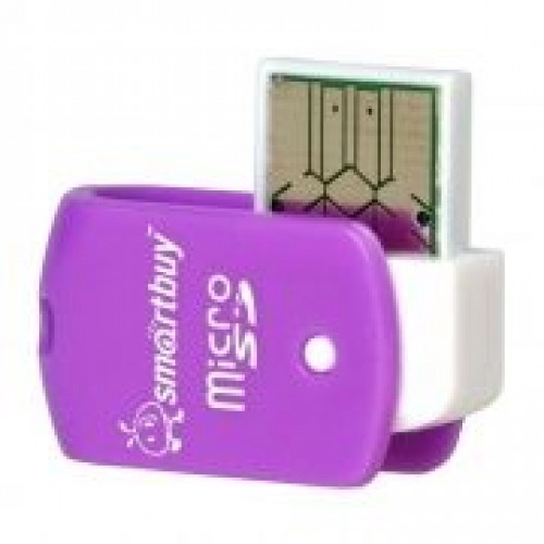Карт-ридер внешний USB Smartbuy SBR-706-F Purple, microSD/microSDHC