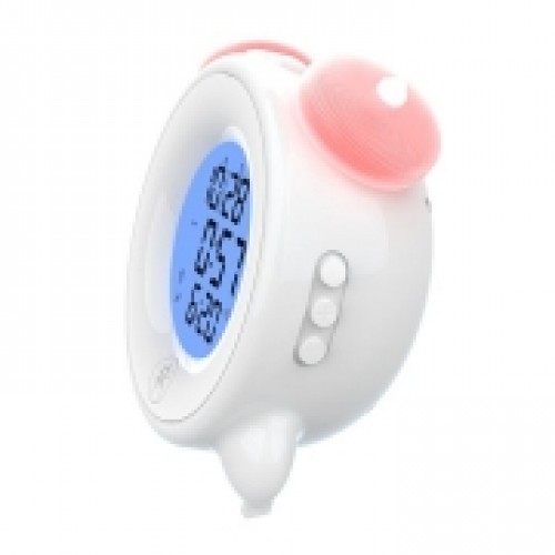 Часы будильник Ritmix CAT-057 с ночником, белые