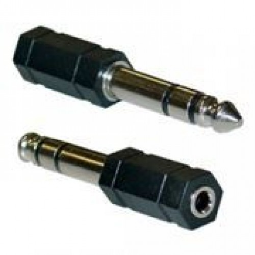 Адаптер 3.5 stereo jack -> 6.3 stereo plug, пластиковый корпус, Rexant (14-0202)