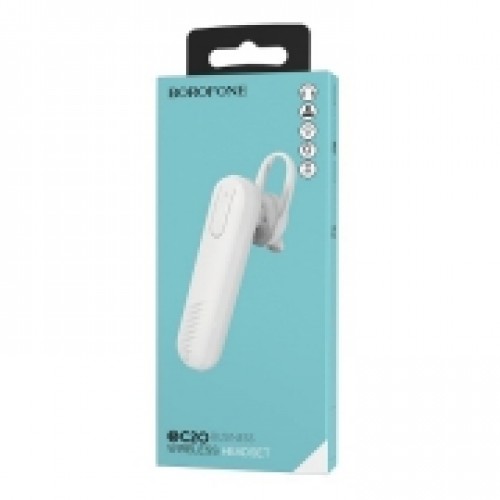 Гарнитура Bluetooth Borofone BC20 Smart, вставная, моно, белая
