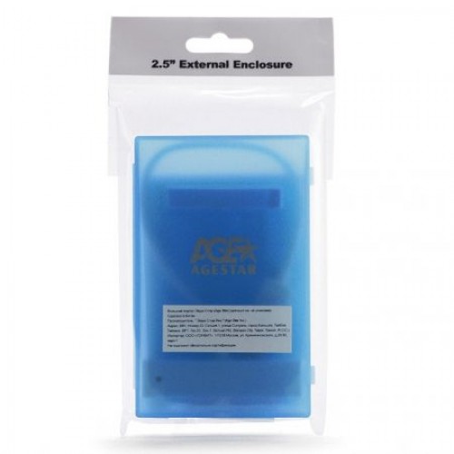 Внешний контейнер для 2.5 HDD S-ATA AgeStar SUBCP1, пластик, синий, USB 2.0"