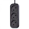 Удлинитель сетевой Perfeo RU Power Р16-012, 3 розетки, 5 м, 10А/2.2кВт, без заземл., черный