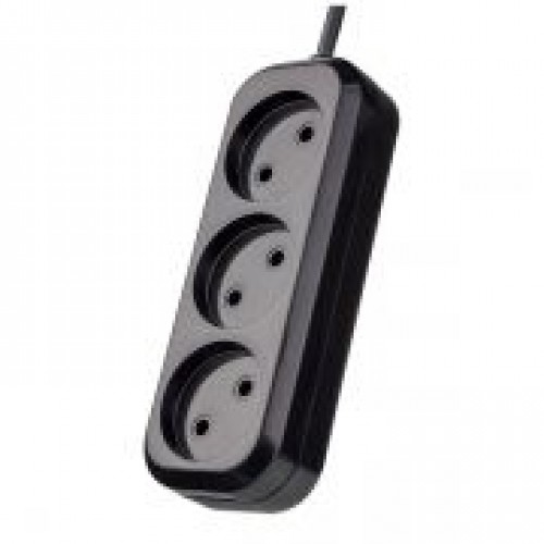 Удлинитель сетевой Perfeo RU Power Р16-012, 3 розетки, 5 м, 10А/2.2кВт, без заземл., черный