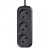 Удлинитель сетевой Perfeo RU Power Р16-012, 3 розетки, 5 м, 10А/2.2кВт, без заземл., черный