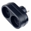 Переходник двойник Perfeo RU POWER 2Т, без заземления, черный, 220В 6А (PF_C3354)