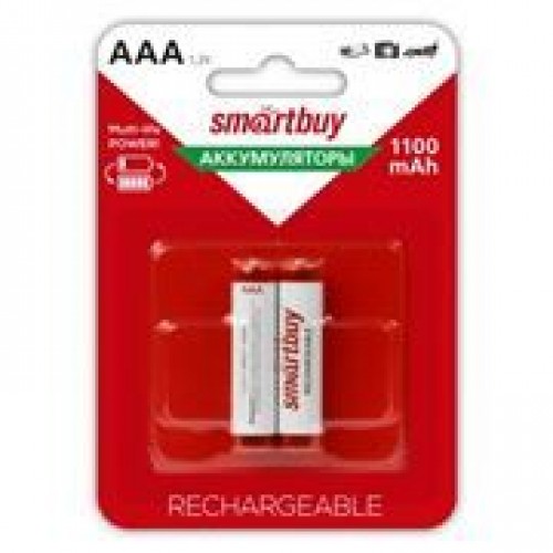 Аккумулятор AAA Smartbuy HR03-2BL 1100мА/ч Ni-Mh, 2шт, блистер (SBBR-3A02BL1100)