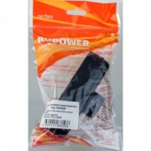 Переходник тройник Perfeo RU POWER 3L, без заземления, черный, 220В 6А (PF_C3358)