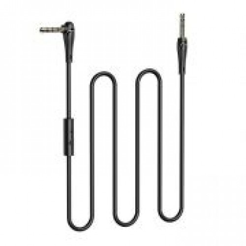 Кабель аудио 3.5 4-pin plug -> 3.5 3-pin plug, 1 м, микрофон, пульт, черный, Hoco UPA15