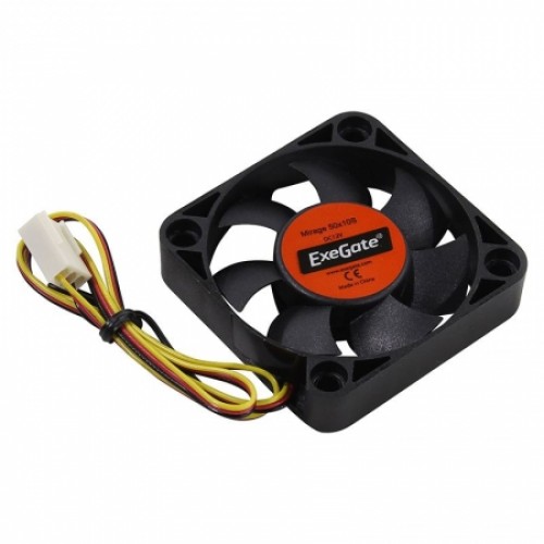 Вентилятор 50 x 50 x 10, 3 pin, 12V, 4500 об/мин, втулка, кабель 30 см, Exegate (EX05010S3P)