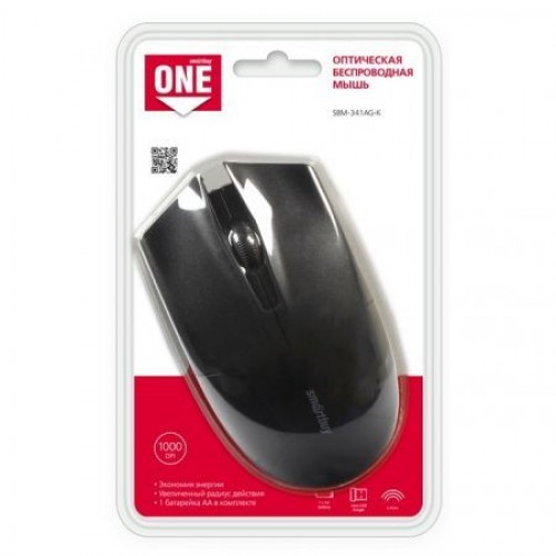Мышь беспроводная Smartbuy ONE 341 Black USB (SBM-341AG-K)