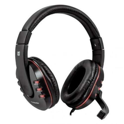 Гарнитура Defender G-160 Warhead, игровая, черно-красная (64113)