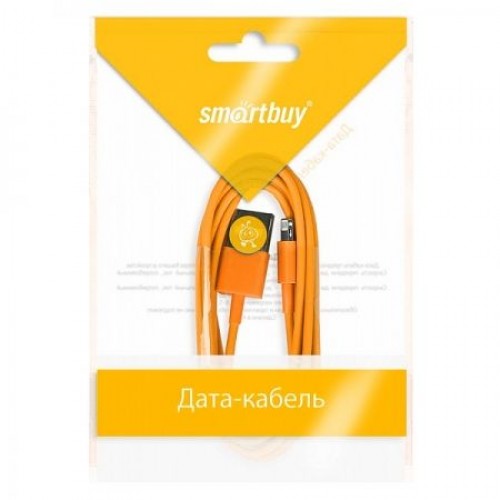Кабель USB 2.0 Am=>Apple 8 pin Lightning, 1.2 м, оранжевый, Smartbuy (iK-512c orange)