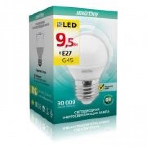 Светодиодная (LED) лампа Smartbuy G45 9.5W/3000/E27 (SBL-G45-9_5-30K-E27)