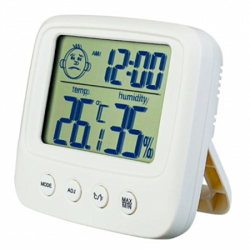 Метеостанция Perfeo PF-E0828 Izel с часами и будильником, белая (PF_C3665)