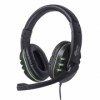 Гарнитура Ritmix RH-555M, игровая, чёрно-зелёная