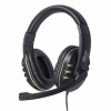 Гарнитура Ritmix RH-555M, игровая, чёрно-зелёная