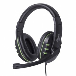 Гарнитура Ritmix RH-555M, игровая, чёрно-зелёная