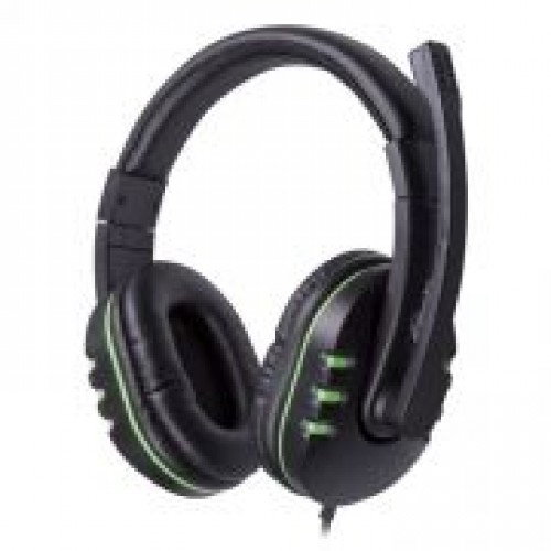 Гарнитура Ritmix RH-555M, игровая, чёрно-зелёная