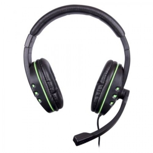 Гарнитура Ritmix RH-555M, игровая, чёрно-зелёная
