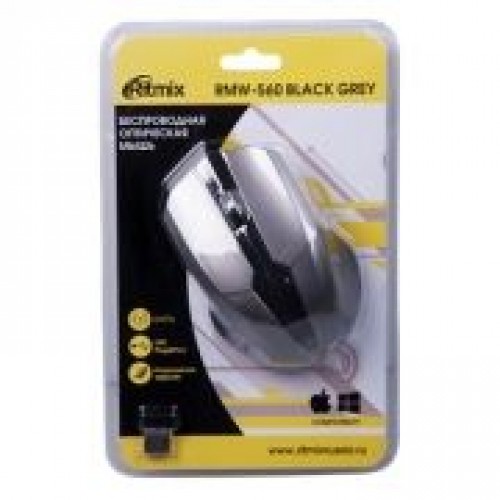 Мышь беспроводная Ritmix RMW-560 Black/Grey USB